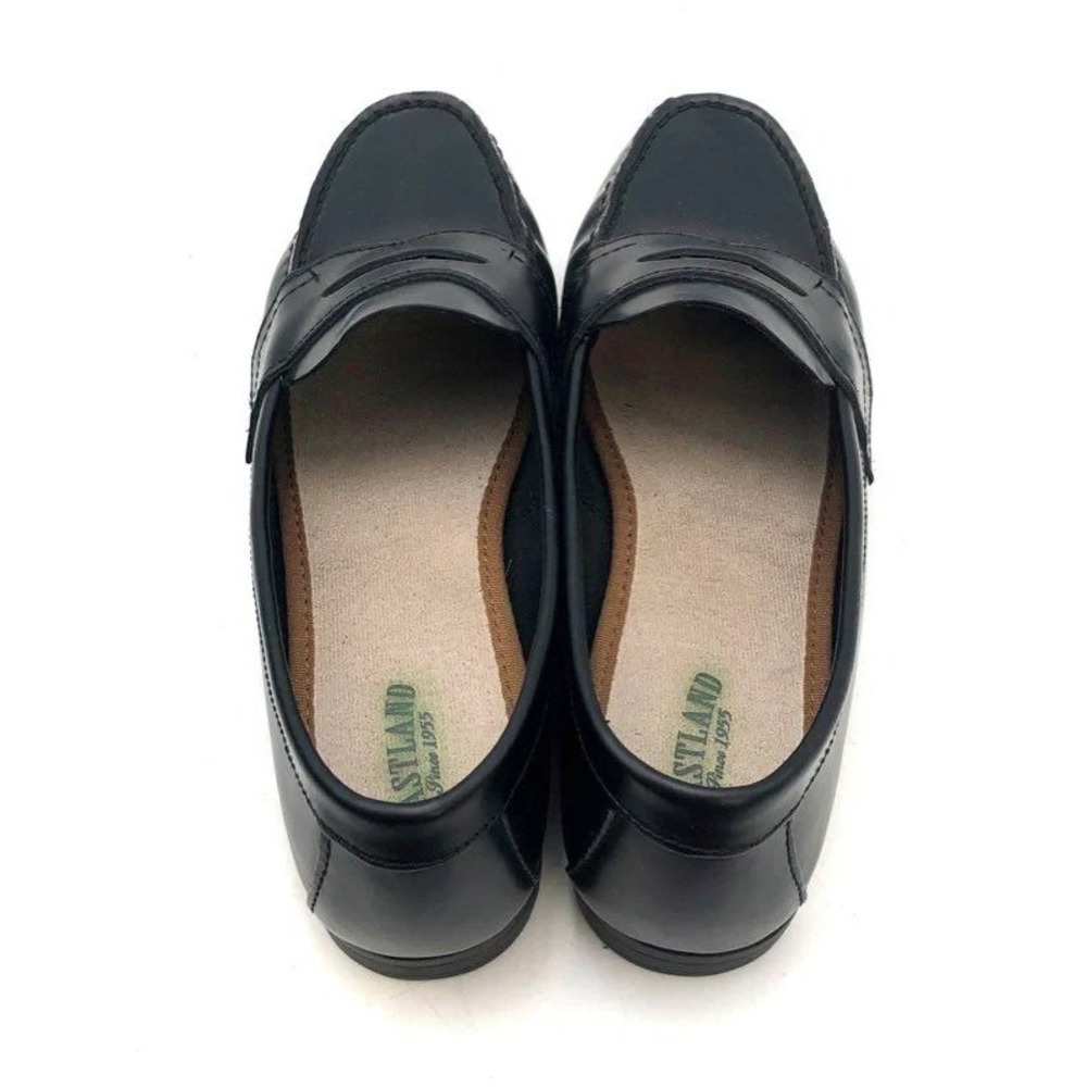 Eastland Women's 7.5 M Black Leather Classic Penny Loafers Slip‑On Dress Casual - Picture 3 of 16